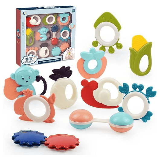 10 - Pcs Baby Rattle Set (3m+) - Nesh Kids Store