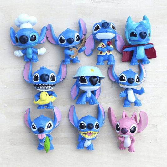 10-Pcs Mini Lilo & Stitch Action Figures Toy Doll Set 3+