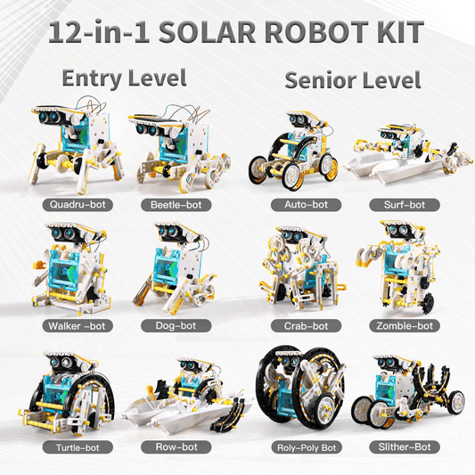 12 - in - 1 Solar Robot Kit (8+ year) - Nesh Kids Store