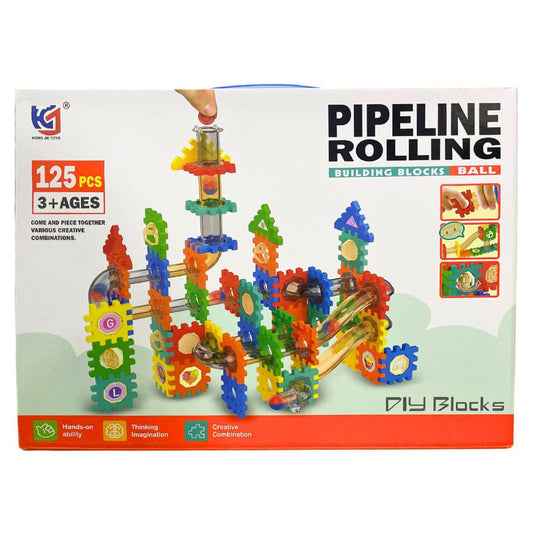 125 Pcs Pipeline Rolling Building Blocks & Ball