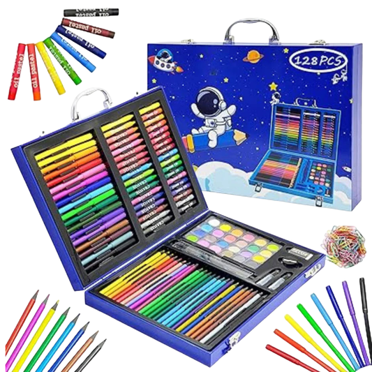 128 Pcs Drawing & Painting Kit (Ages 3+) - Nesh Kids Store