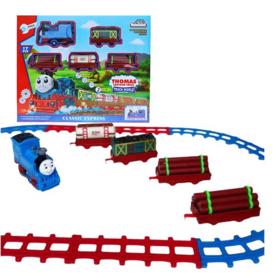 17-Piece Thomas Cartoon Train Complete Set