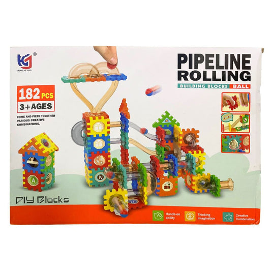 182 Pcs Pipeline Rolling Building Blocks & Ball