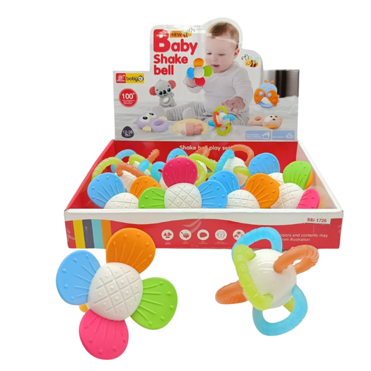 1pc Rainbow Flower Rattle Bell Baby Toy 6m+ - Nesh Kids Store