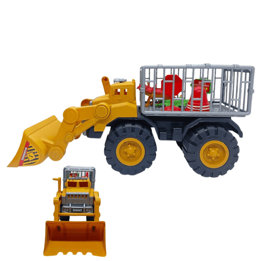 2 - in - 1 Animal Carrier & Backhoe Truck - Nesh Kids Store