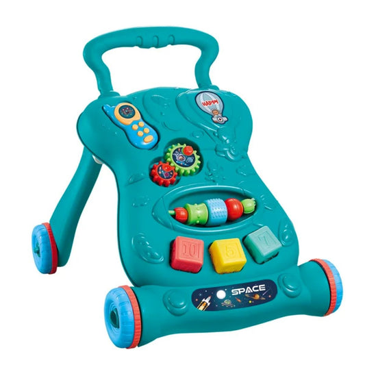 2 in 1 Baby Walker - Push Type (Green)