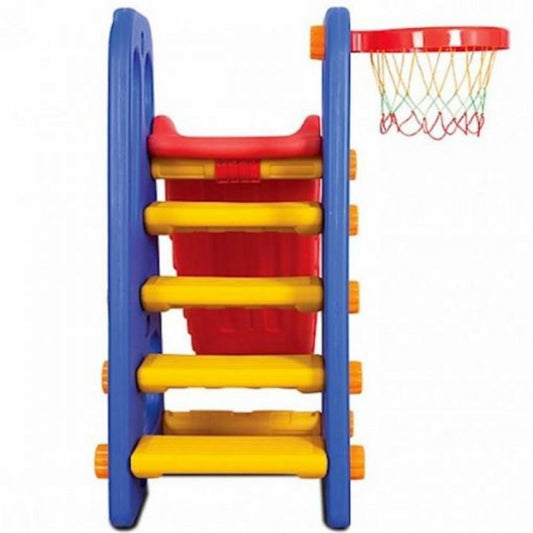 2 in 1 Children Playground with Slide, Basketball Hoop