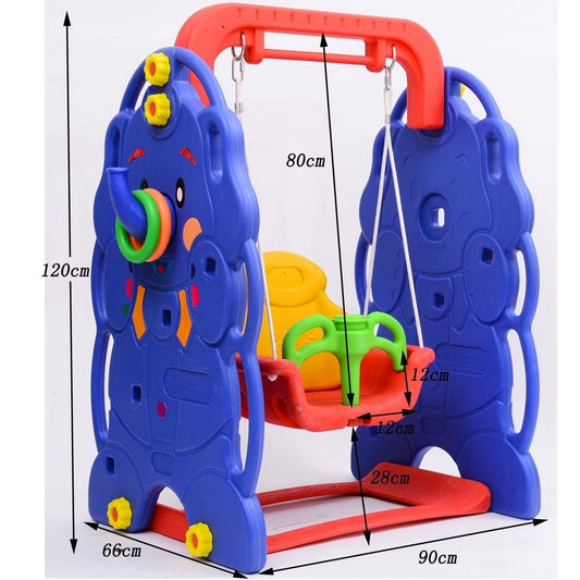 2 in 1 Children Playground with Swing & Activity Hoop
