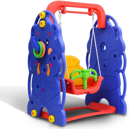 2 in 1 Children Playground with Swing & Activity Hoop
