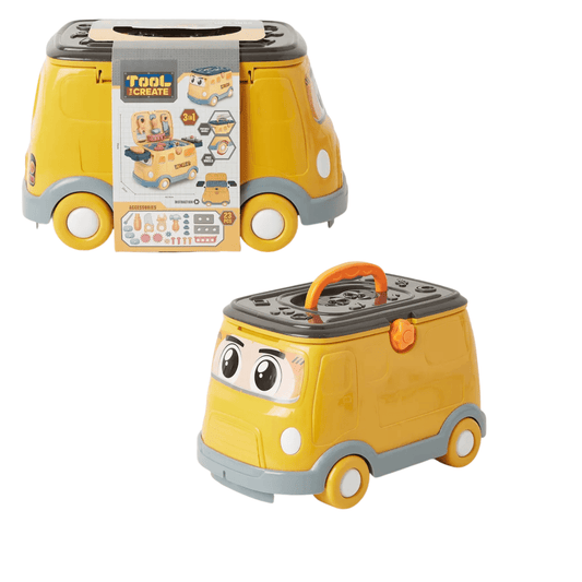 23 Piece 3 - in - 1 Bus Tool Playset - Nesh Kids Store