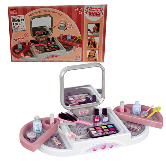 Kids Beauty Studio Play Set – 24 Pieces