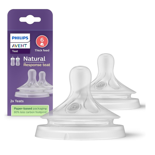Philips AVENT Natural 6 Fastest Flow Response Teats – 2 Pack | 9m+