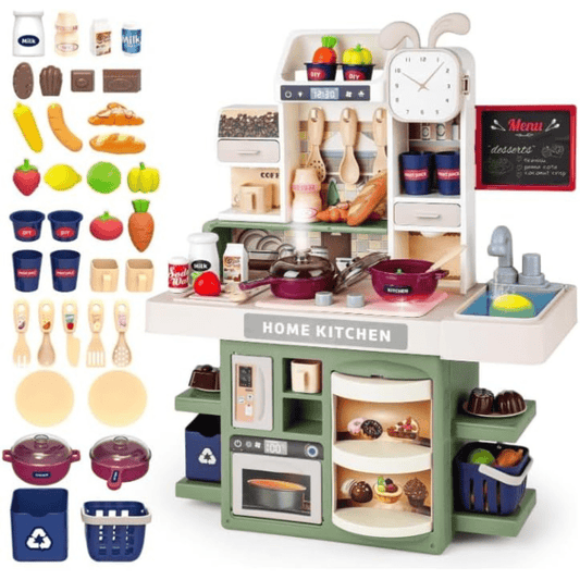 37Pcs Tiny Pretend Play Kitchen Set with Cooking Stove - Nesh Kids Store