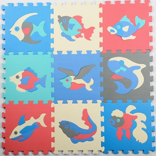 3ft x 3ft Childrens Play Mat / Eva Foam Mattress - Fish - Nesh Kids Store