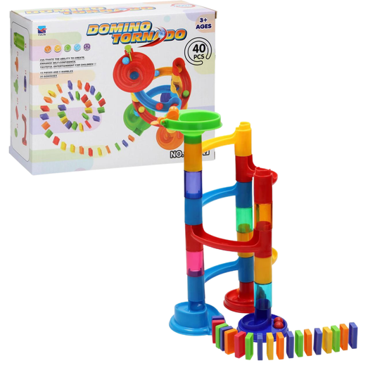 40 PCS Domino Tornado Marble Run Set - Nesh Kids Store