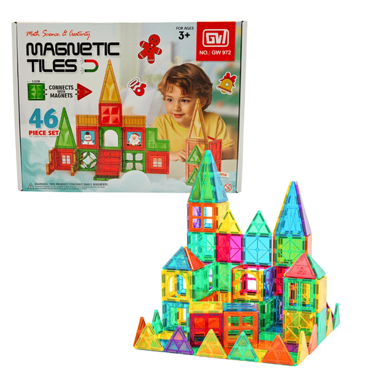 46pcs Magnetic Tiles Toys for Kids 3+ - Nesh Kids Store