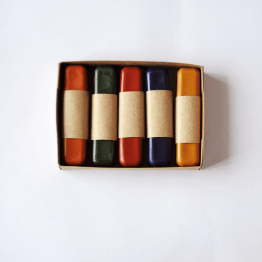 5-Piece All Natural & Non-Toxic Handmade Beeswax Oil Pastels - Nesh Kids Store