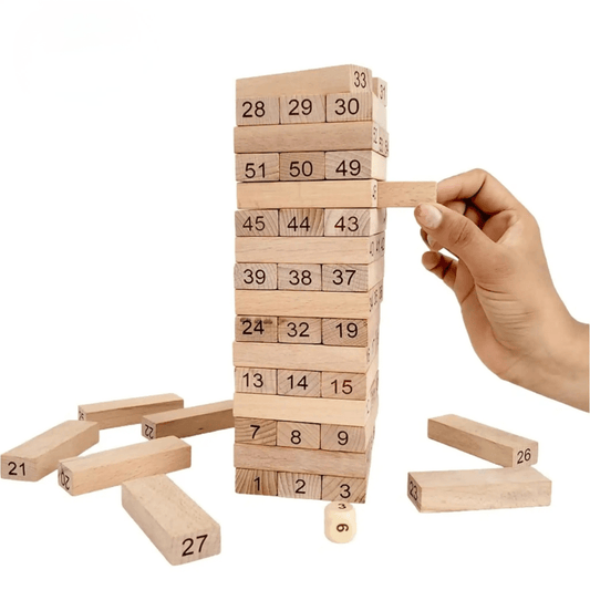 51 - Piece Tumbling Tower Set 3+ - Nesh Kids Store
