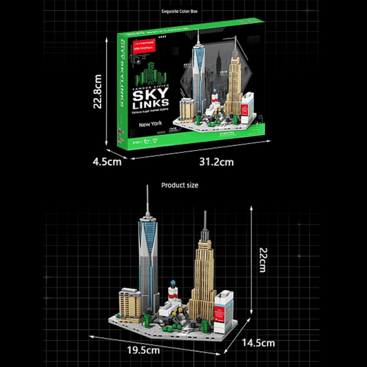 555 - Piece Building Block Set - New York 6+ - Nesh Kids Store