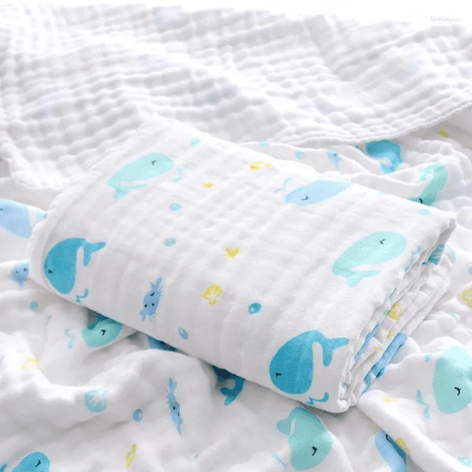6 Layered Printed Cotton Baby Blanket/Towel - Nesh Kids Store