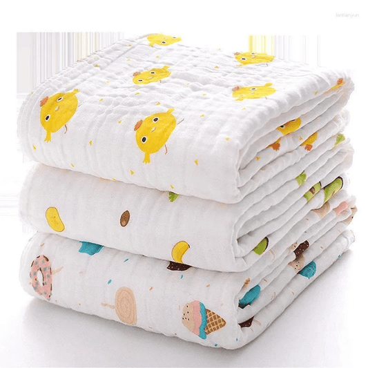 6 Layered Printed Cotton Baby Blanket/Towel - Nesh Kids Store