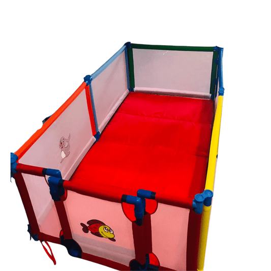6 Panel Rectangle Playpen with Granny Gate (Poco Casa) + Mattress