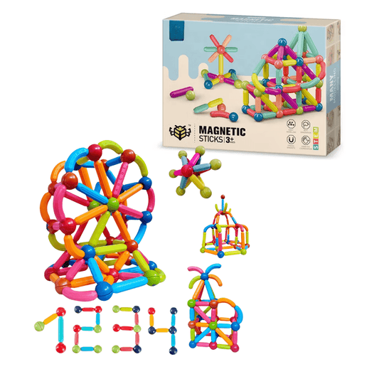 66PCS Magnetic Sticks Toy Set 3+ - Nesh Kids Store