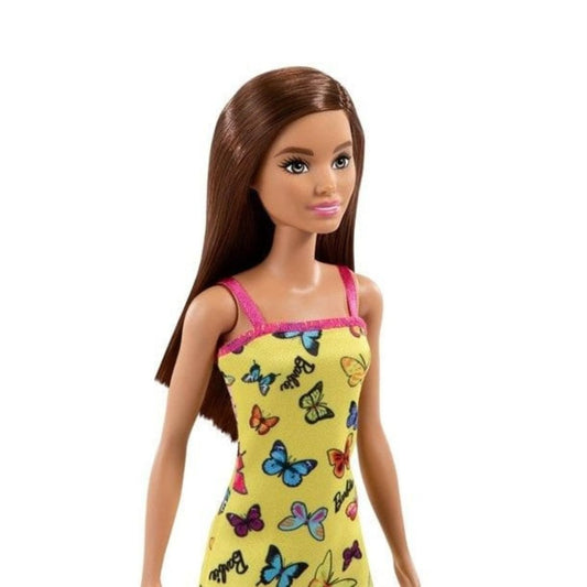 Barbie Doll with Yellow Butterfly Dress (T7439-HBV08) - Nesh Kids Store
