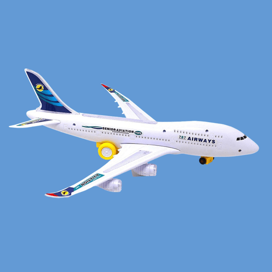 Battery Operated Bump and Go Airplane Toy for Kids (3+) - Nesh Kids Store