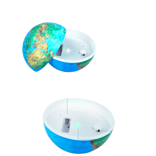 Battery Operated Magic Spinning Globe – World Map Light Globe Educational Ornament - Nesh Kids Store