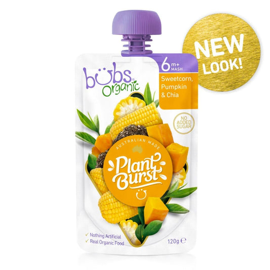 Bubs® Organic Sweetcorn, Pumpkin and Chia - Nesh Kids Store