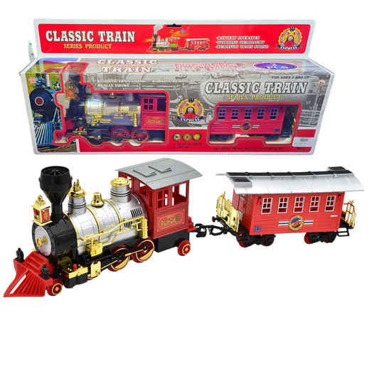 Classic Train Set with Engine & Carriage (Ages 3+) - Nesh Kids Store