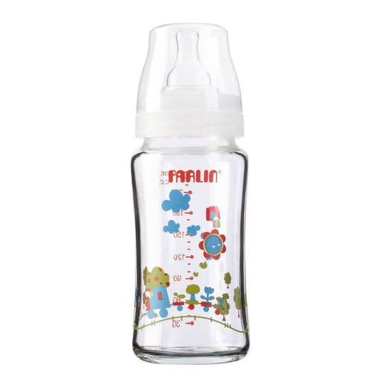 Farlin Glass Feeding Bottle 240ml (ABB-B001-24) - Nesh Kids Store
