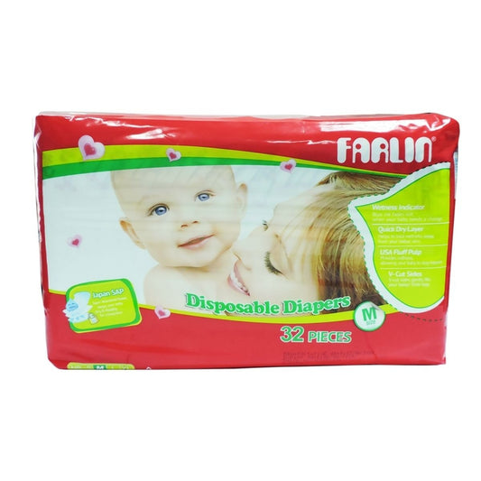 Farlin Tape Diaper Medium (32 Pcs) - Nesh Kids Store