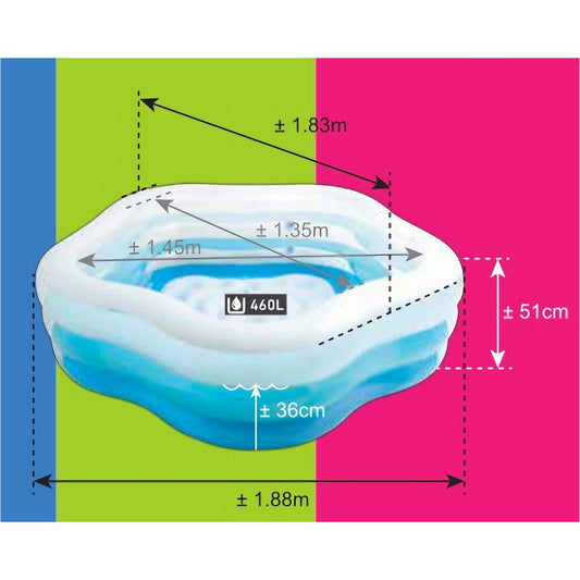 Intex Pentagonal Family Pool - 56495 - Nesh Kids Store