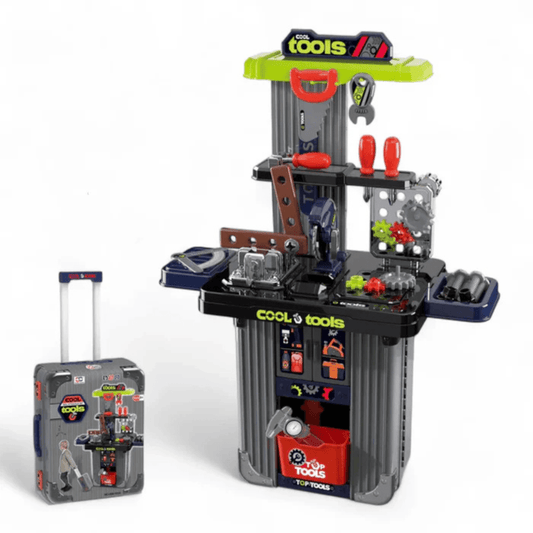 Kids 2-in-1 Tool Workbench & Portable Suitcase – Construction Toy Set (Ages 3+) - Nesh Kids Store