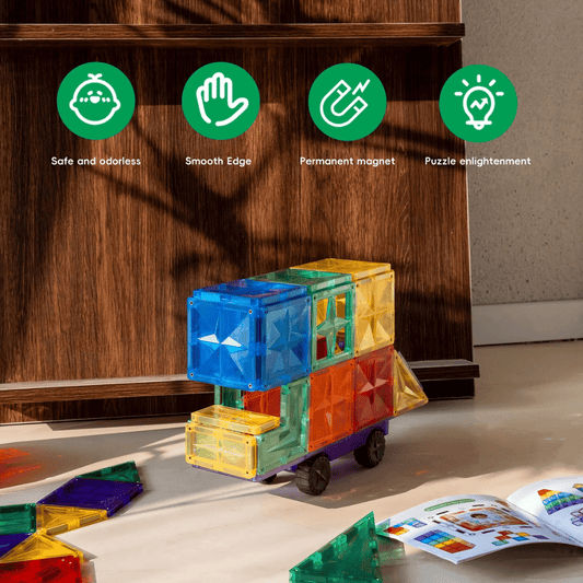 MNTL Magnetic Tiles 29pc Rainbow Set - Nesh Kids Store
