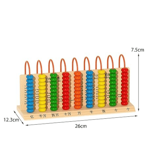 Montessori Math Toy – Children Rainbow Counting Beads - Nesh Kids Store