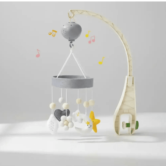 Musical Welcome To The World Cot Mobile – Cloud & Star Design - Nesh Kids Store