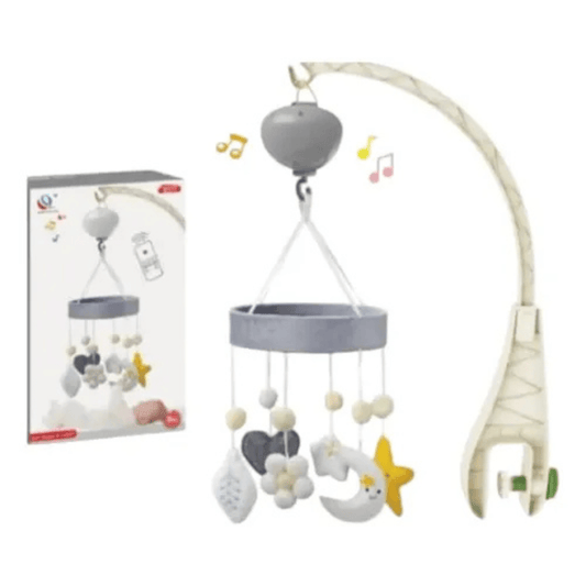 Musical Welcome To The World Cot Mobile – Cloud & Star Design - Nesh Kids Store