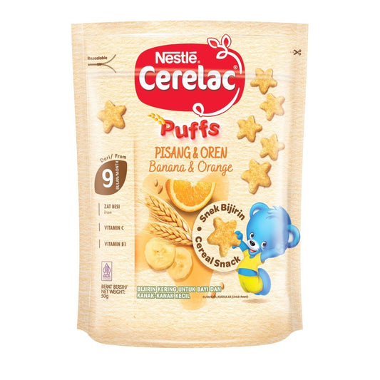 Nestle Cerelac Puffs Banana & Orange 50g - Nesh Kids Store