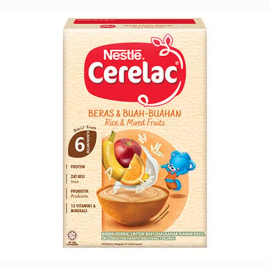 Nestle Cerelac Rice & Mixed Fruits (6m+) 250g - Nesh Kids Store