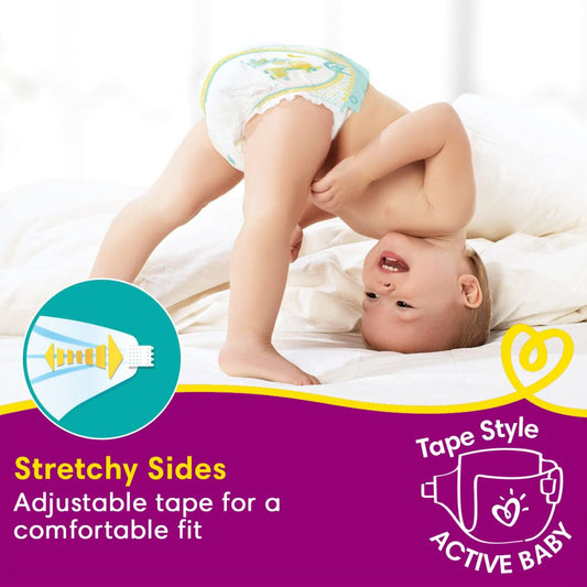 Pampers Taped Diapers Medium 62 Pcs (6-11 KG) - Nesh Kids Store