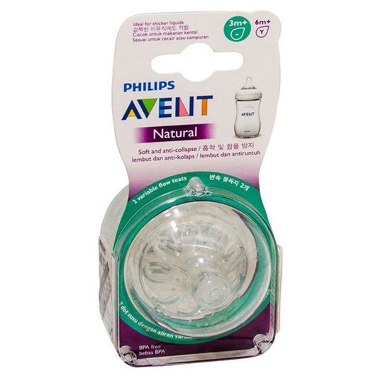 Philips Avent Natural Teat - 3M+ Variable Flow (Twin Pack) - Nesh Kids Store