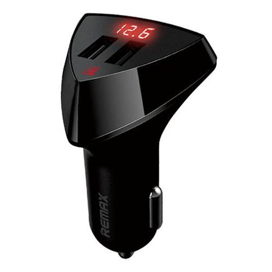 Remax RCC-208 Fast Charging Dual USB Car Charger with Digital LED Display - Nesh Kids Store