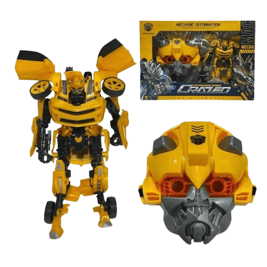 Robot Transformer Bumblebee with Hero Mask – Transforming Robot + Accessories - Nesh Kids Store