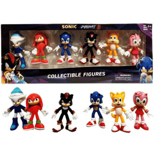 Sonic Prime 6 - Piece Collectible Figure Set 5+ - Nesh Kids Store