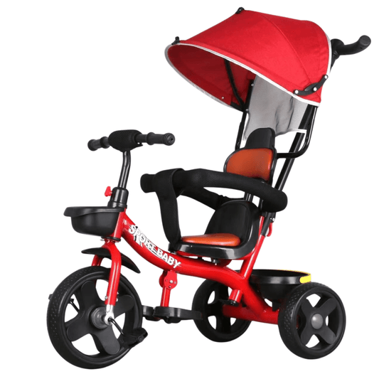 Tricycle with Hood and Handle Bar - 118 - Nesh Kids Store