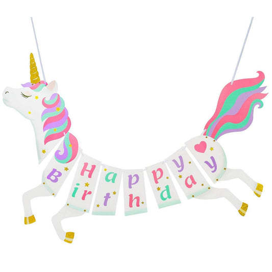 Unicorn Happy Birthday Banner - Nesh Kids Store