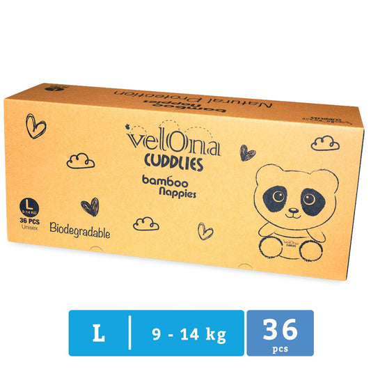 Velona Biodegradable Bamboo Diaper - Large - 36pcs - Nesh Kids Store